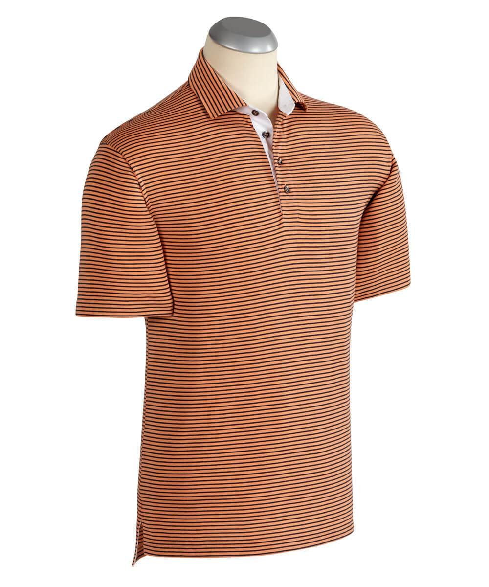 eFX Cotton Blend Leisure Stripe Short Sleeve Polo Shirt