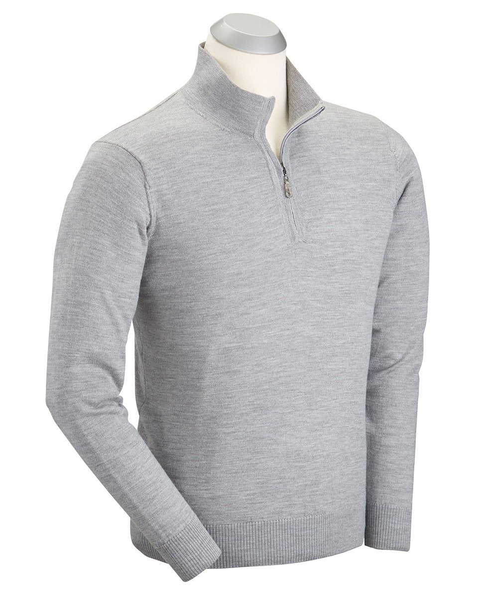 100% Merino Wool Quarter-Zip Sweater - C3 Gifts