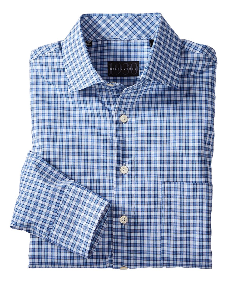 Ettore Melange Check 100% Cotton Long Sleeve Sport Shirt